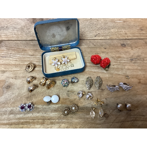 217 - Box of Vintage Clip on Earrings