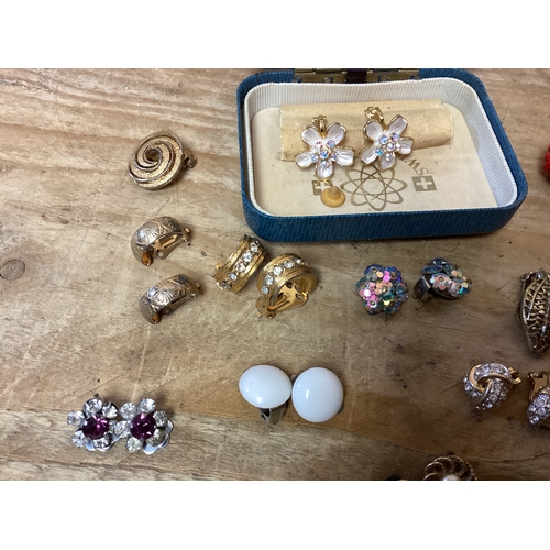 217 - Box of Vintage Clip on Earrings