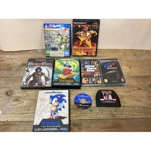 307 - Mixed Games for Sega Mega Drive, Nintendo GameCube, PSP, PS4 & PlayStation 2