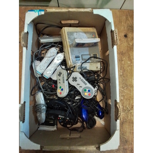 309 - Super Nintendo entertainment systems for spares or repairs also a mixed lot of cables and controller... 