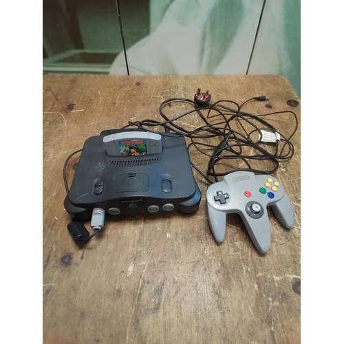 311 - Nintendo 64 games station with Diddy Kong Racing game 1 controller and cables