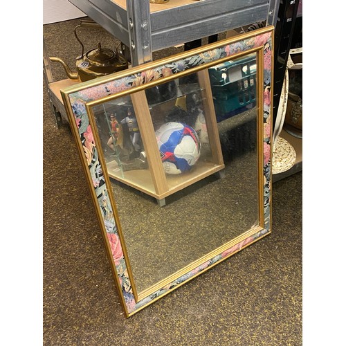 46 - Floral framed mirror