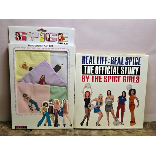 61 - Spice Girls Memorabilia to Include Handkerchief Set & Official Book