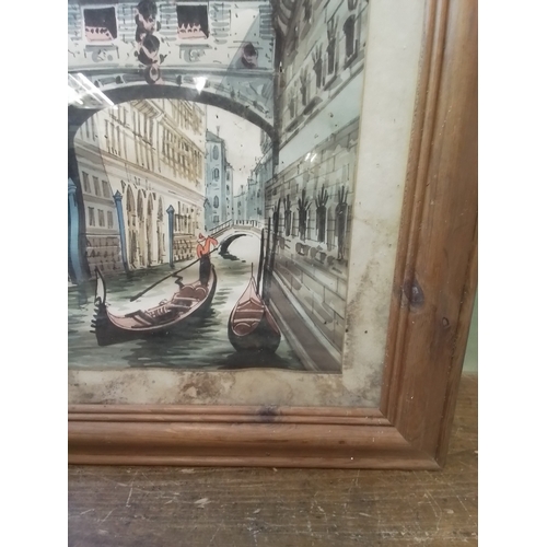 10 - Framed water colour of Venice