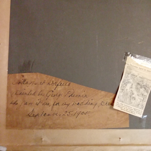 2 - Water colour of Cottage's at Warfield signed George Phoenix.