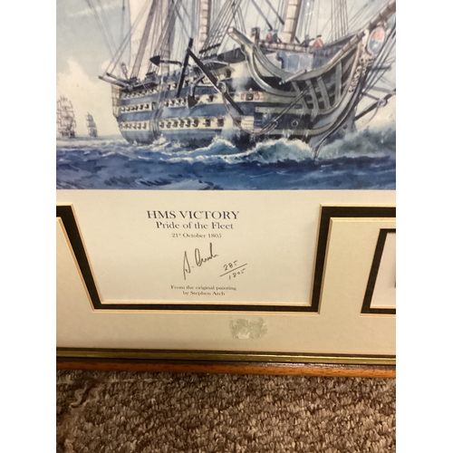 4 - HMS Victory Pride of the Fleet 21.10.1805 From the Original Painting by Stephen Arch Limited Edition... 