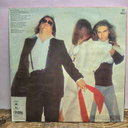 736 - Meat Loaf, Bat Out of Hell. SIGNED c/w Lyric Sheet