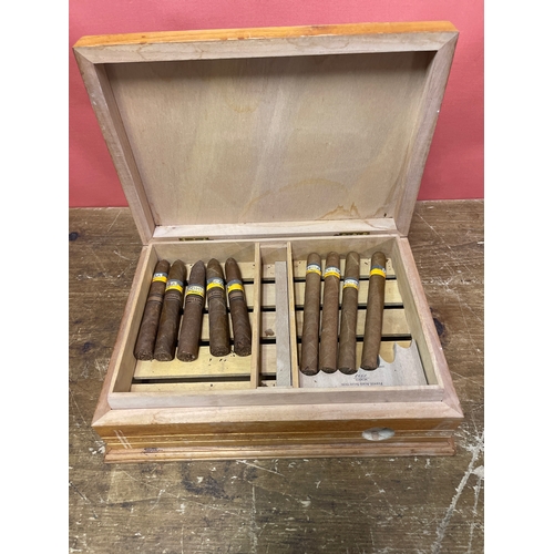 283 - Humidor complete with 9 Cohiba Habana Cigars