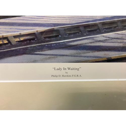3 - Lady in Waiting Train Print - Philip Hawkins - Limited 227 of 500 - 77 cm x 59 cm