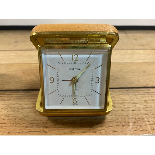 23 - Travel Clock, Silver Plated Spoons & Diamond Cut Boxed Cufflinks