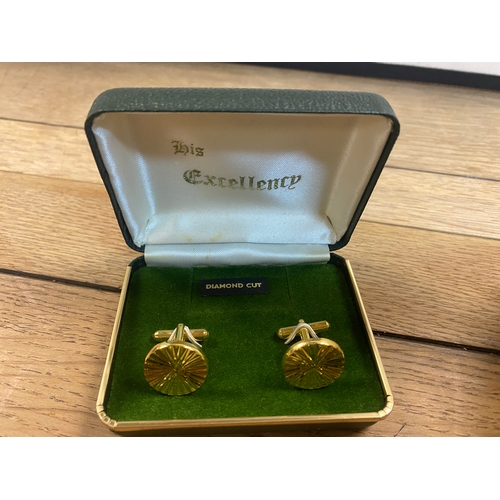 23 - Travel Clock, Silver Plated Spoons & Diamond Cut Boxed Cufflinks