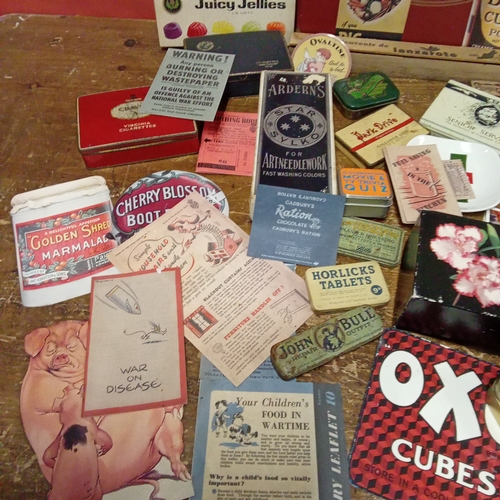 27 - Collection of vintage tins, boxes and post cards