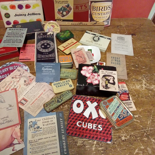 27 - Collection of vintage tins, boxes and post cards