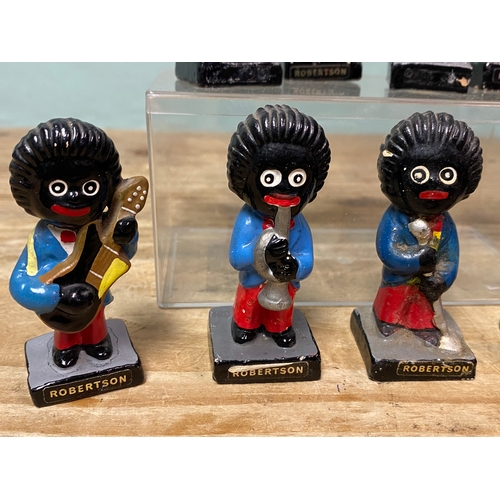 43 - 9 x Robertson Jam Musical Golly Figures