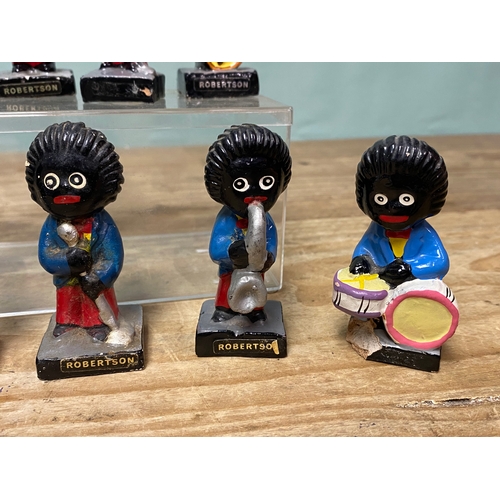 43 - 9 x Robertson Jam Musical Golly Figures