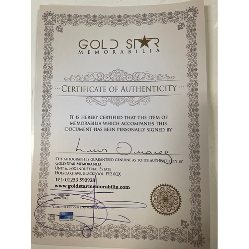 375 - Luis Suarez Signed Football Boot in Case with C.O.A