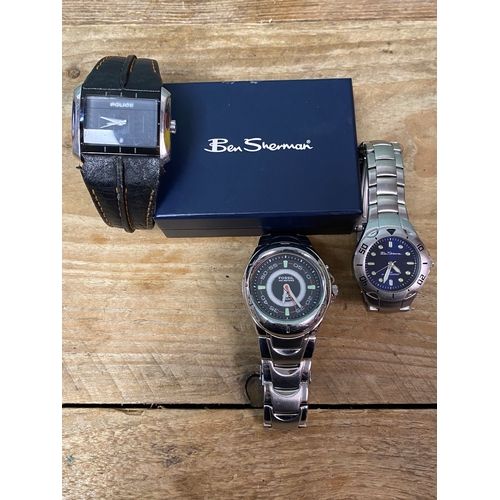 266 - Men's Watches, Ben Sherman, Fossil & Police