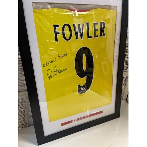 246 - Robbie Fowler Signed Liverpool Shirt Framed with C.O.A