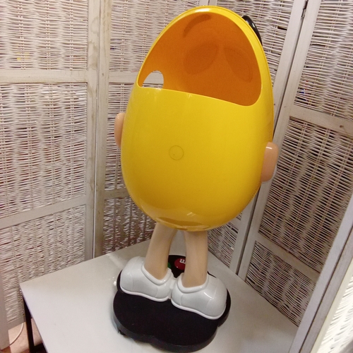 110 - Life size M&M mascot, yellow peanut stands 42