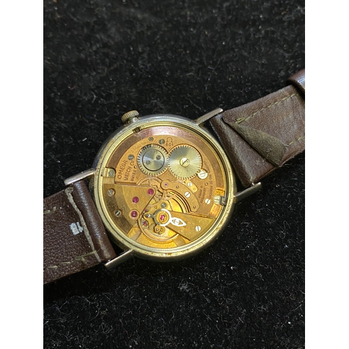 179 - Omega 17 Jewels Wristwatch with Leather Strap 1966 - CAL.601