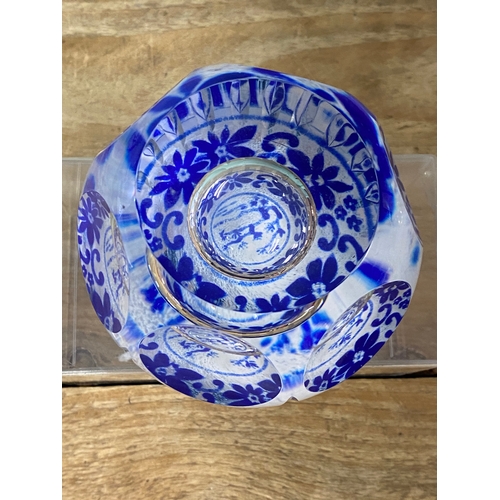 155 - Caithness Scotland Limited Edition Paperweight Piatto Azzurro Magnum 7 of 250