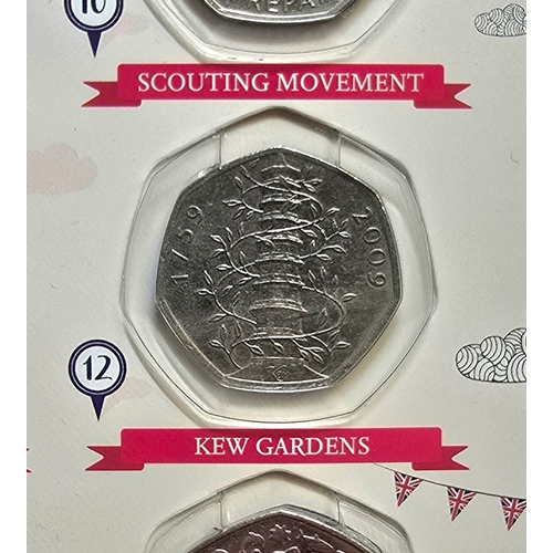 199 - Great British Coin Hunt 50p Vols 1 & 2 Inc. 2009 'Kew Gardens'