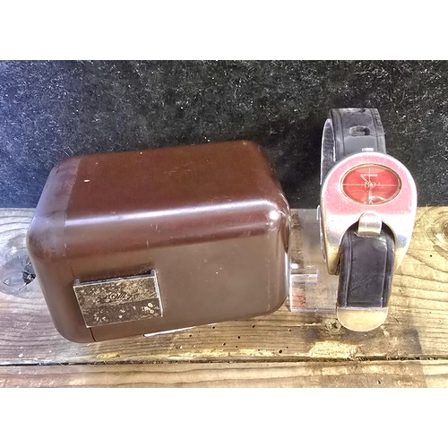 424 - 1969 Longines 'Serge Manzon' 925 Silver Stirrup Watch c/w Original Box