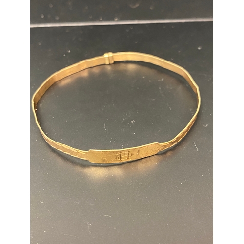 363 - 9ct Gold Childs Bangle 2.73g