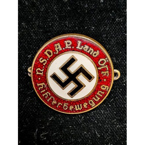 481 - NSDAP 'Austrian Hitler Movement' Enamelled Pin Badge
