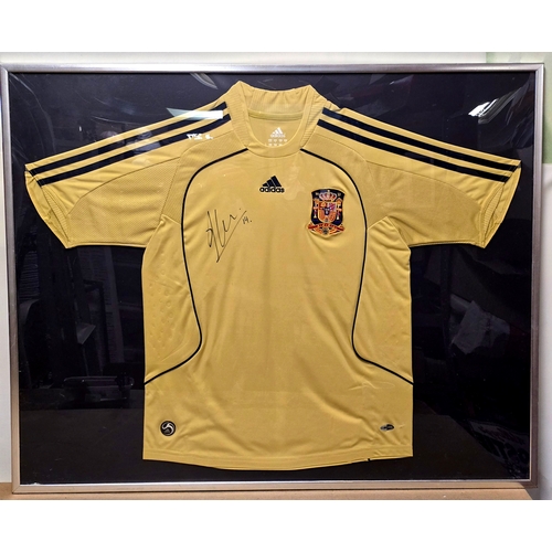 425 - Post Match Signed 'Xabi Alonso' Official 2008-10 Spain Away Shirt