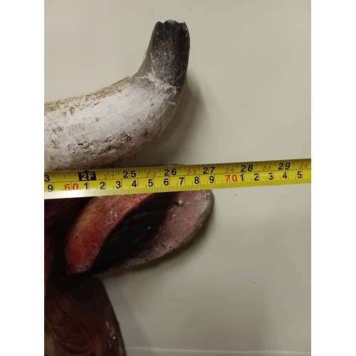 44 - Large Vintage bull's head 27 x 25 inches