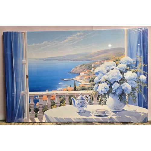 16 - Pair of Canvas Art Prints. 55x35cm