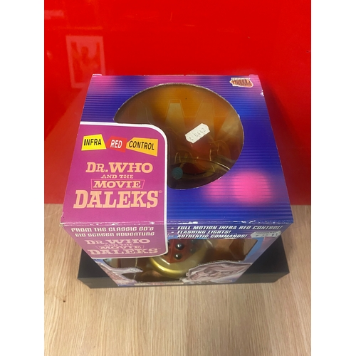 302 - Rare Dr Who Product Enterprise Radio Controlled Red & Gold Movie Dalek