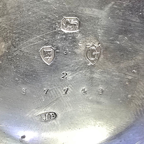 282 - 1882 Victorian J. W. Benson Silver Pocket Watch and w/ Silver Chain. Original Box