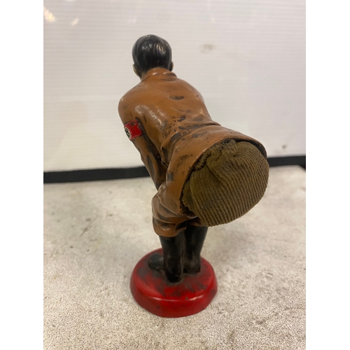 181 - Hitler Pin Cushion Cold Painted Bronze 5 inches