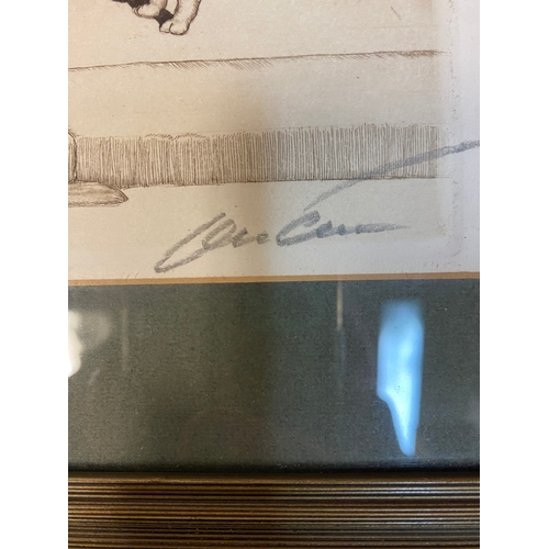 7 - 2 x Boris O'Klein Dirty Dogs of Paris Signed 1930's Prints Coloured 11 x 22 inches