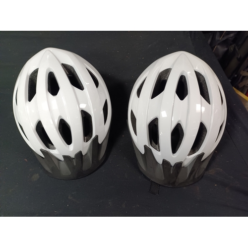 2x bike helmets