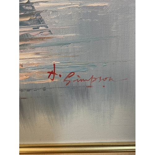 11 - Signed Oil in Gilt Frame 29 x 26 inches