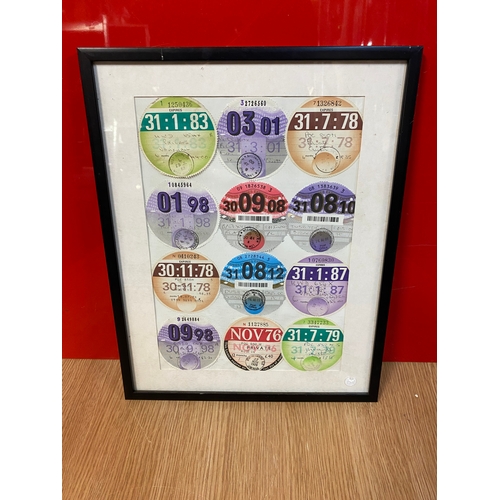 179 - Vintage Framed Tax Discs