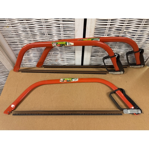 Bowsaws x3, still with blade covers