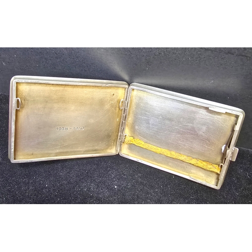904 - French Export Marked 800/1000 Silver Cigarette Case. 174g
