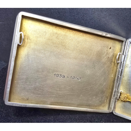 904 - French Export Marked 800/1000 Silver Cigarette Case. 174g