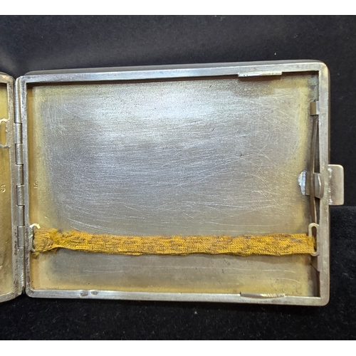 904 - French Export Marked 800/1000 Silver Cigarette Case. 174g
