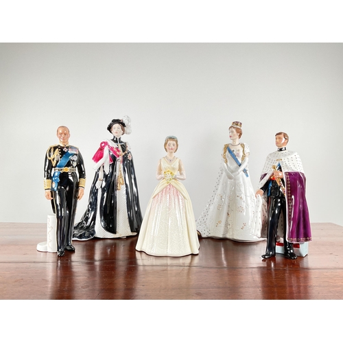 1043 - Royal Doulton: a collection of five royal figures comprising 