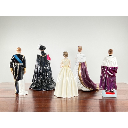 1043 - Royal Doulton: a collection of five royal figures comprising 