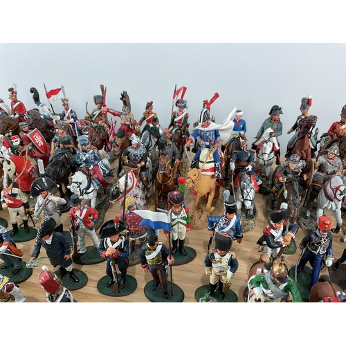 1105 - A large collection of Del Prado scale figures of varying size and historical period (largest 10cm x ... 