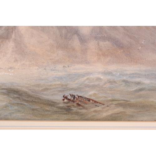 1011 - Attributed to James Harris R.I. (1810 - 1887), Coastal Landscapes,(a pair), signature covered by mou... 