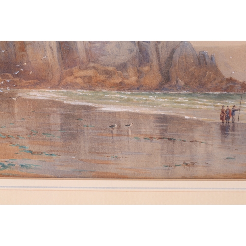 1011 - Attributed to James Harris R.I. (1810 - 1887), Coastal Landscapes,(a pair), signature covered by mou... 