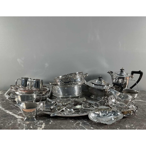 1325 - A large collection of silver plated items including a quantity of cutlery.Varied condition with some... 