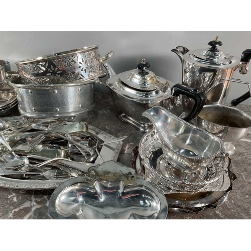 1325 - A large collection of silver plated items including a quantity of cutlery.Varied condition with some... 